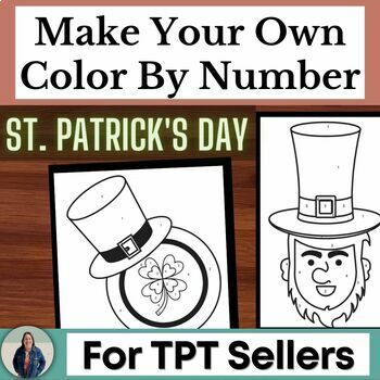 Preview of St. Patrick's Day Make Your Own Color By Number Clipart for TPT Sellers