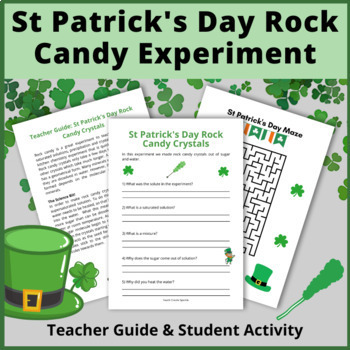 Preview of St Patrick's Day Making Rock Candy Crystals | Making Crystals | States of Matter