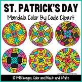 St. Patrick's Day Mandala Geometric Kaleidoscope Color by 
