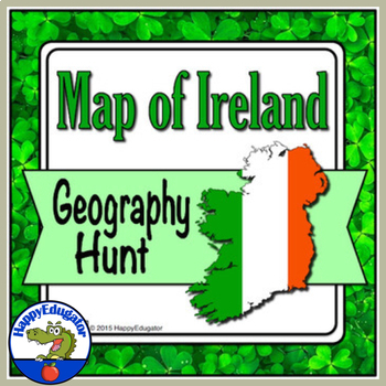 Preview of St. Patrick's Day - Map of Ireland - Printable and Digital Easel Activity
