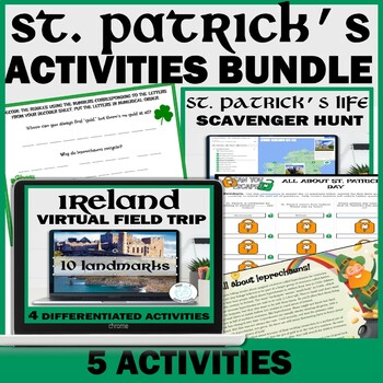 Preview of St. Patrick's Day March Activities BUNDLE: Social Studies Activities