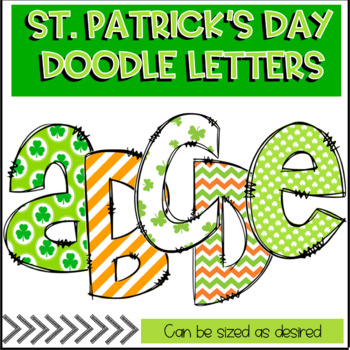 Preview of St. Patrick's Day * March * Bulletin Board Doodle Letters * Alphabet
