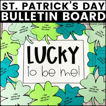 Preview of St. Patrick's Day March Bulletin Board Shamrock Lucky Clover Craft Door Decor