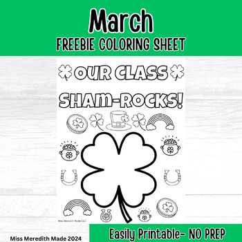 Preview of St. Patrick's Day | March Coloring Sheet FREEBIE