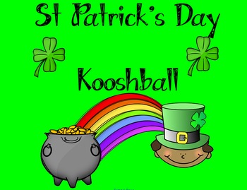 Preview of St Patrick's Day/ March Kooshball Game for SMARTboard