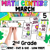 St. Patrick's Day - March Math Centers for 2nd Grade - Mat