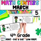 St. Patrick's Day - March Math Centers for 4th Grade - Mat