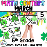 St. Patrick's Day - March Math Centers for 5th Grade - Mat