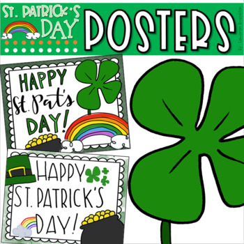 Preview of St. Patrick's Day March Posters for Bulletin Boards Classroom Signs