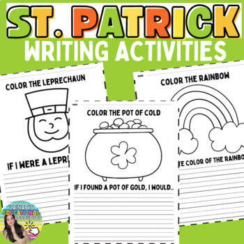 Preview of St. Patrick's Day March Rainbow Leprechaun Pot of Gold Spring Writing Prompts 