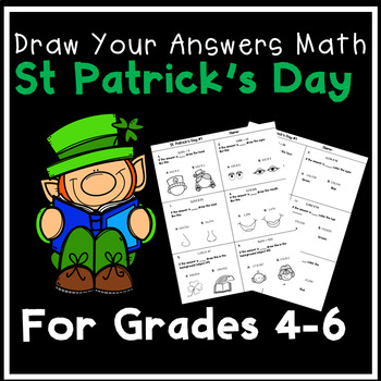 Preview of Leprechaun Math Worksheets St. Patricks Day Math Pictures Fractions and Decimals