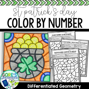 Preview of St. Patrick's Day Math Activities Differentiated Geometry