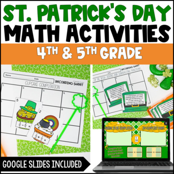 Preview of St. Patrick's Day Math Activities | Digital St. Patrick's Day Activities