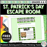 St. Patrick's Day Math Activities | Free Digital Escape Room