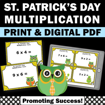 Preview of St Pattys Day Math Multiplication Morning Work St Patricks Day Scavenger Hunt