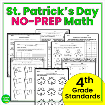 Preview of St. Patrick's Day Math Activities 4th Grade