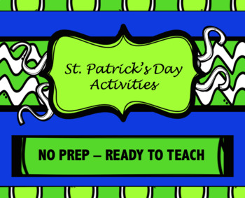 Preview of St. Patrick's Day Math Activities/ Worksheets/ No Prep/ Ready to Print