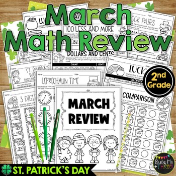 Preview of St. Patrick's Day Math Activities for 2nd Grade No Prep Worksheets for March