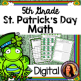 St. Patrick's Day Math Activities for 5th Grade - DIGITAL