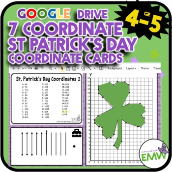 Preview of St Patrick's Day Math Activity Coordinate Graph Online Google