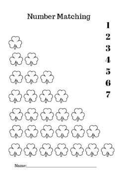 Preview of St. Patrick's Day Math Activity | Matching | Writing