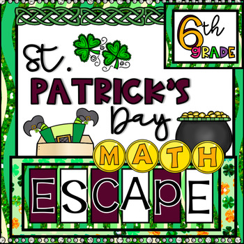 Preview of St. Patrick's Day | Math Activity | Math Game | Math Escape Room | 6th Grade