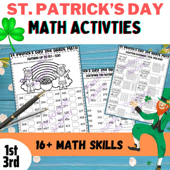 Preview of St. Patrick’s Day Math Activity, Math Practice and Review 2nd, 3rd Math