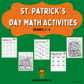 Preview of St. Patrick's Day Math Activity Packet