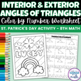 St Patricks Day Middle School Math Activity Angles of Tria