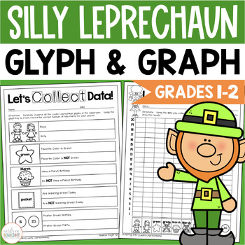 Preview of St. Patrick's Day Math Activity with a Glyph and Data Graph Lesson - Grades 1-2