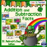 St. Patrick's Day Math Addition and Subtraction Color by Number