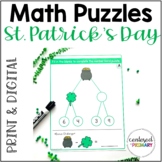 St Patrick's Day Math Brain Teasers | Number Bonds | Digital & Printable