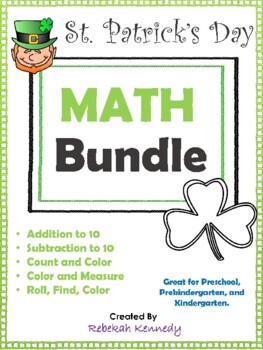 Preview of St. Patrick's Day Math Bundle for Prekindergarten, Kindergarten, and Preschool