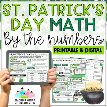 Preview of St. Patrick's Day Math By the Numbers | Math Enrichment Activity