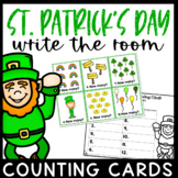 St. Patrick's Day Math Center- Write The Room Counting Cards 1-20