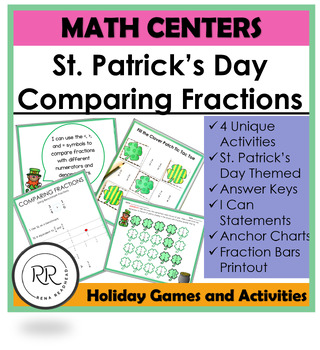 Preview of St. Patrick's Day Math Centers Comparing Fractions