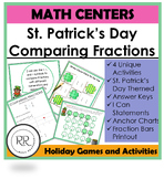 St. Patrick's Day Math Centers Comparing Fractions