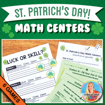 Preview of St. Patrick's Day Math Centers! | Elementary, Middle, High School