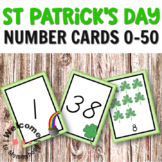 St Patrick's Day Math Centers - Montessori Number Cards 0 to 50