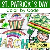 St. Patrick's Day Color by Number Math Activities & Color by Code Worksheets