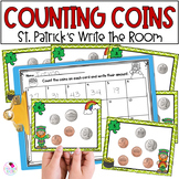 Counting Coins - St. Patrick's Day Math - Write the Room