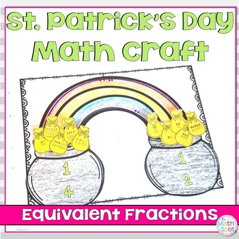 Preview of St Patrick's Day Math Craft Equivalent Fractions