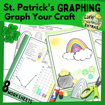 Preview of St. Patrick's Day Math Craft Graphing Worksheets and Graph Your Craft