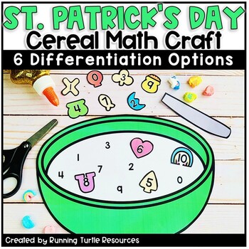 Preview of St Patrick's Day Math Craft, Lucky Charm Craft, Number Matching