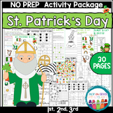 St. Patrick's Day Math & ELA Worksheets with Reading Passa