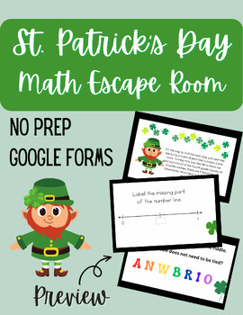 Preview of St. Patrick's Day Math Escape Room