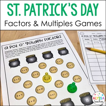 Preview of St. Patrick's Day Math: Factors and Multiples Games