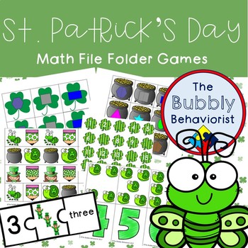 Preview of St. Patrick's Day Math File Folder Games