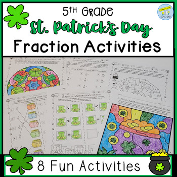 Preview of St. Patrick's Day Math Fraction Activities