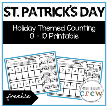 Preview of St. Patrick's Day Math Freebie! | Holiday Themed Counting 1 - 10 Printable